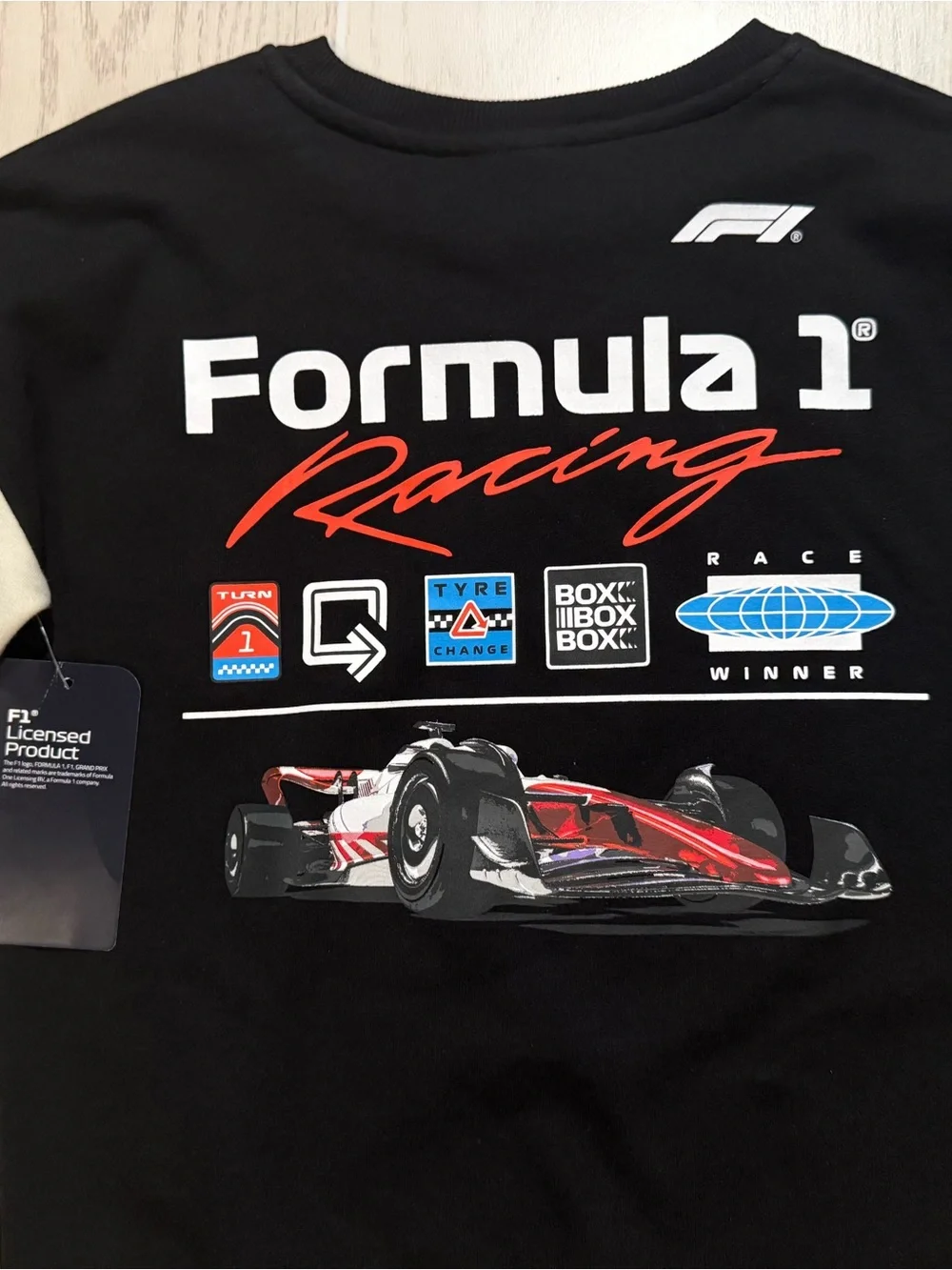 Formula 1 Boys 8 F1 Race Car Racing Graphic Colorblock Sweatshirt NWT